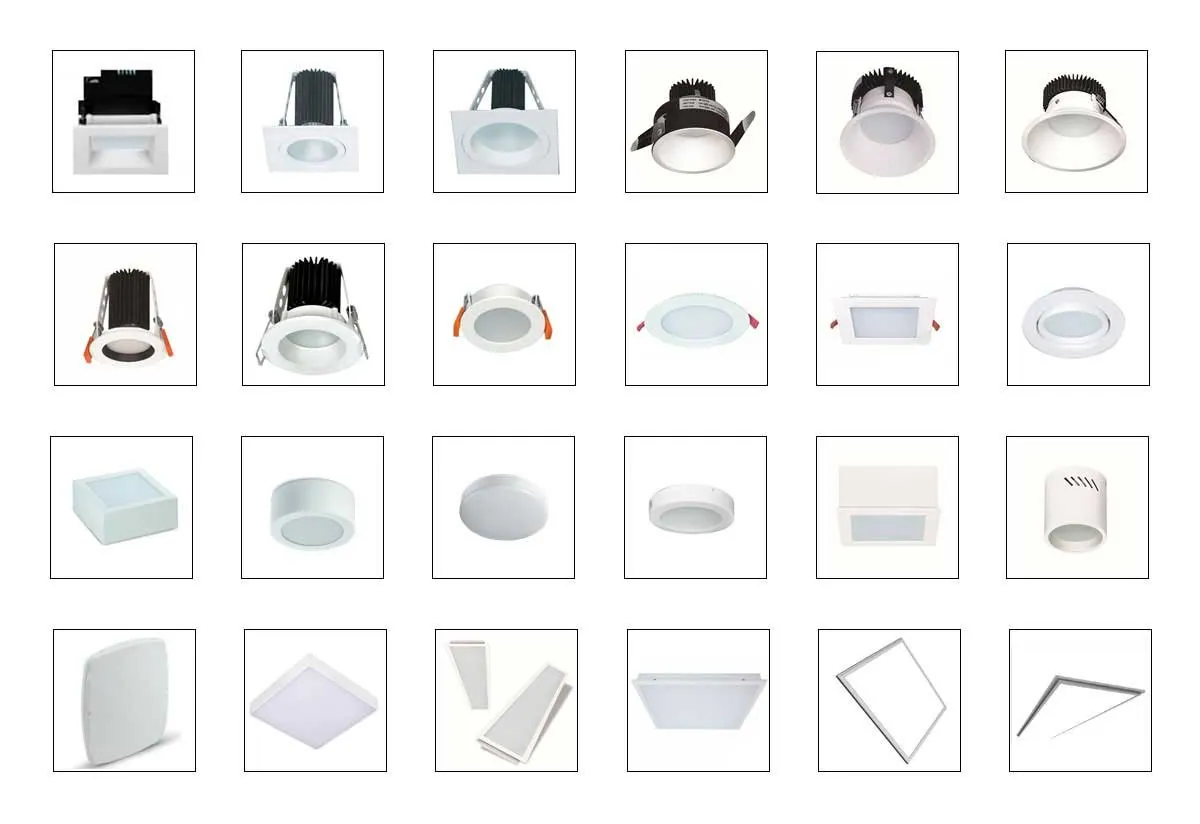 Catalogue sheet of ambient downlights